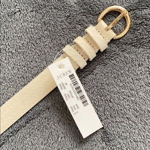 J Crew white leather belt
